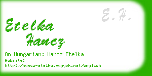 etelka hancz business card